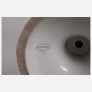 Meissen Teichert Schlangenhenkelvase mit Blumenmalerei