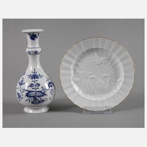 Meissen Teller und Vase