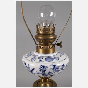 Meissen Petroleumlampe Zwiebelmuster