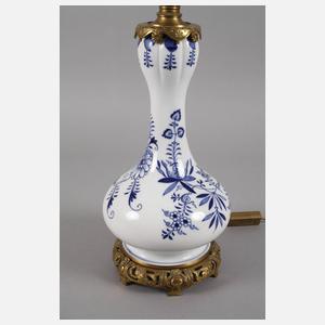 Meissen Petroleumlampe Zwiebelmuster