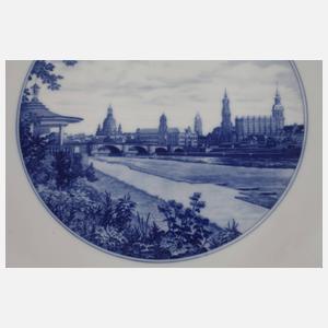 Meissen Ansichtenteller Dresden