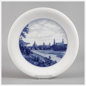 Meissen Ansichtenteller Dresden