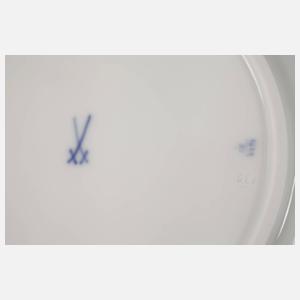 Meissen sechs Speiseteller "Blaue Blume mit Goldgräsern"