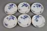 Meissen sechs Speiseteller "Blaue Blume mit Goldgräsern"