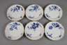 Meissen sechs Speiseteller "Blaue Blume mit Goldgräsern"