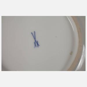 Meissen Prunkschale mit blauem Fond