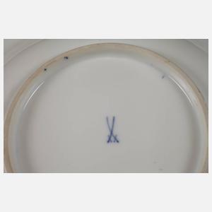Meissen Prunkschale mit blauem Fond
