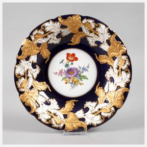 Meissen Prunkschale mit blauem Fond