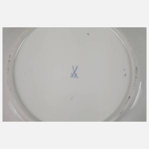 Meissen Prunkschale mit blauem Fond