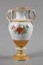 Meissen "Schlangenhenkelvase" mit Blumenmalerei