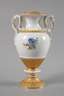 Meissen "Schlangenhenkelvase" mit Blumenmalerei
