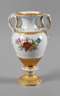Meissen "Schlangenhenkelvase" mit Blumenmalerei