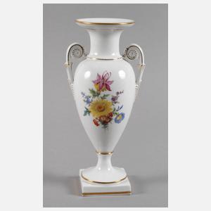 Meissen kleine Amphorenvase Blumenmalerei