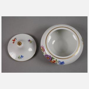 Meissen Konvolut mit Blumenmalerei