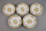 Meissen fünf Speiseteller "Reicher Drache, gelb"