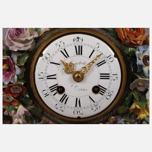 Meissen Jahreszeiten-Tischuhr und Paar Beisteller