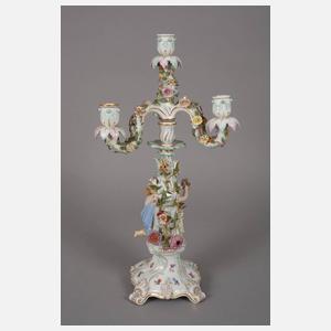 Meissen Jahreszeiten-Tischuhr und Paar Beisteller