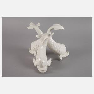 Nymphenburg "Drei Delfine mit Muschel"