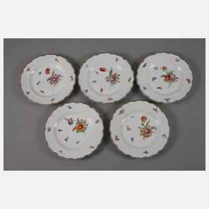 Nymphenburg Restservice mit Blumenmalerei