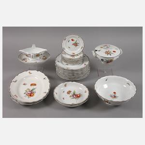 Nymphenburg Restservice mit Blumenmalerei