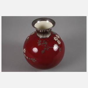Rosenthal Vase mit Silberoverlay