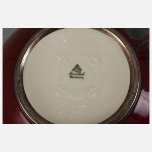 Rosenthal Vase mit Silberoverlay