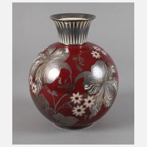 Rosenthal Vase mit Silberoverlay