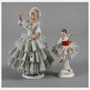 Thüringen zwei Tänzerinnen im Spitzenkleid