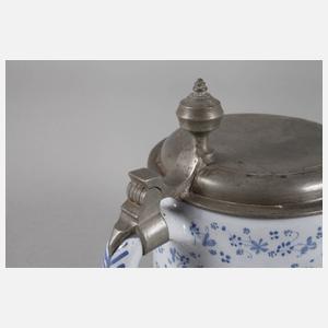 Seltener Ansbacher Fayencewalzenkrug