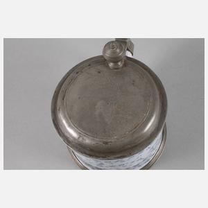 Seltener Ansbacher Fayencewalzenkrug