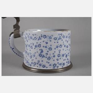 Seltener Ansbacher Fayencewalzenkrug