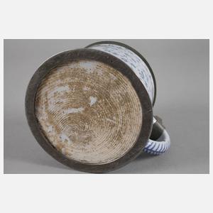 Seltener Ansbacher Fayencewalzenkrug