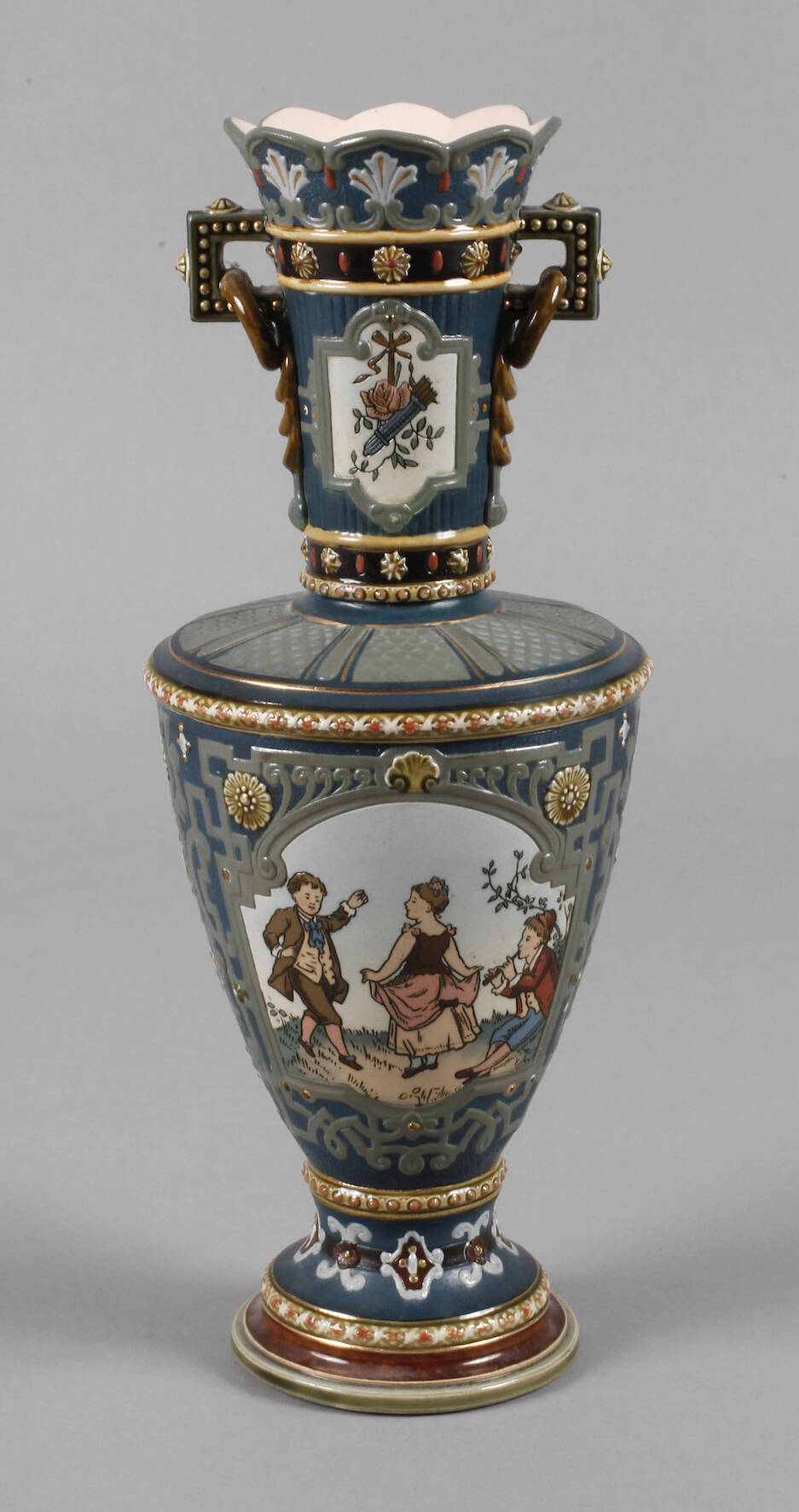 Villeroy & Boch Vase mit Kinderfiguren