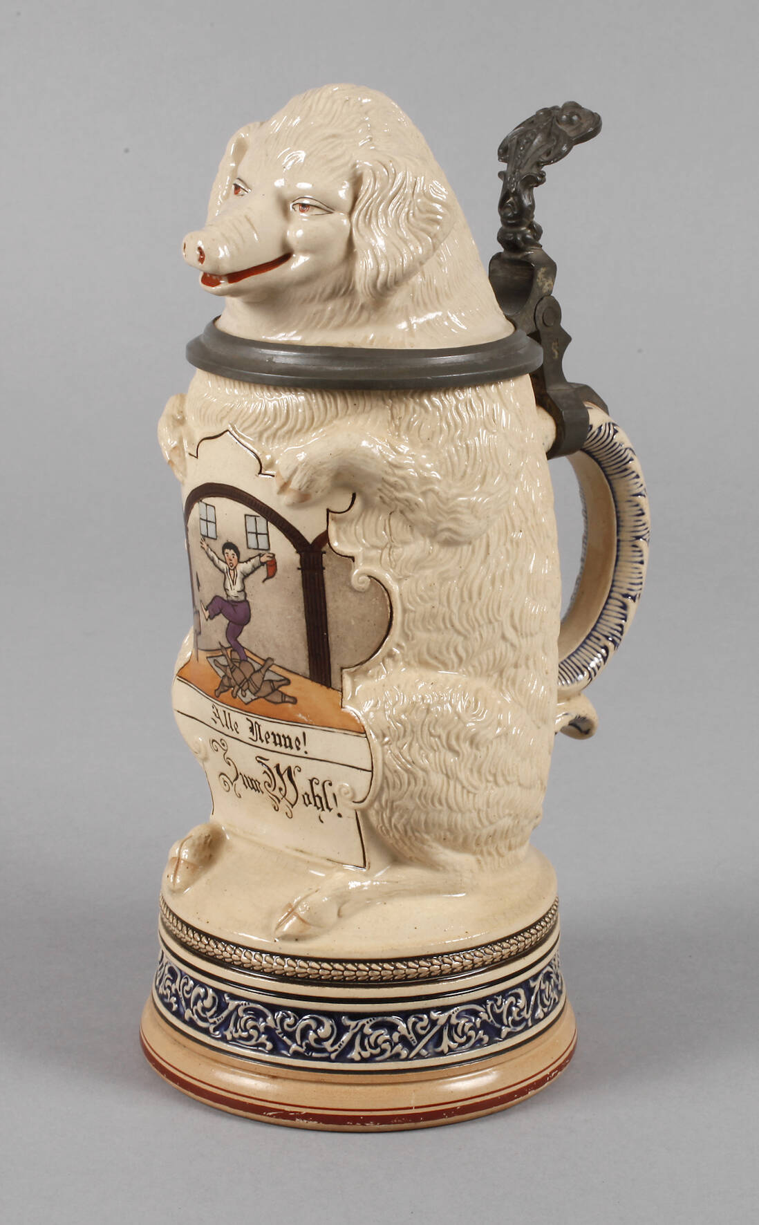 Keglerkrug als Schwein