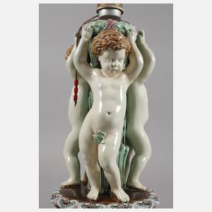 Lampenfuß mit Putten