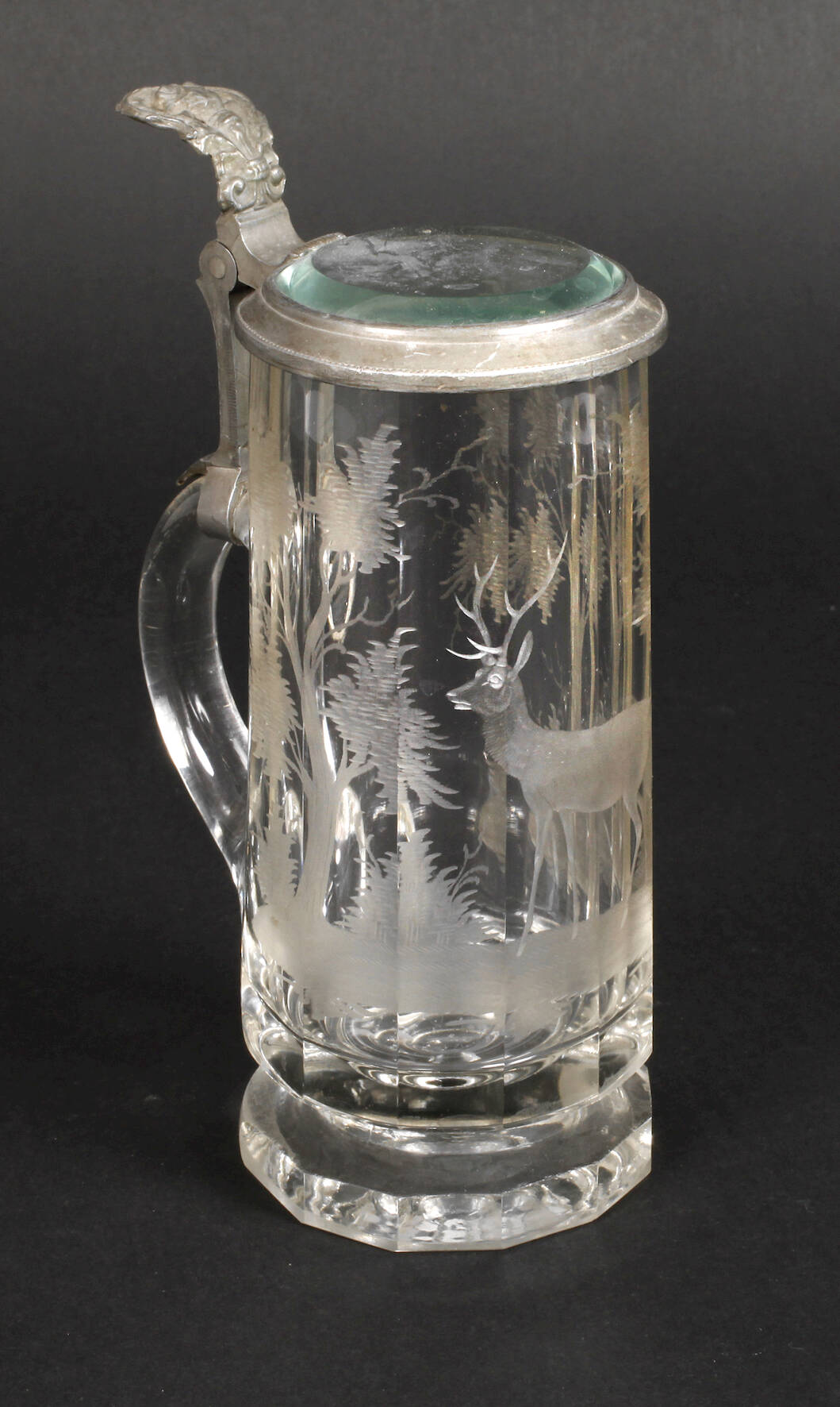 Bierkrug mit Jagdmotiv