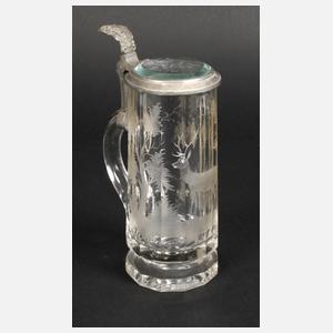 Bierkrug mit Jagdmotiv