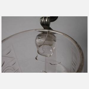 Großer Glaswalzenkrug mit Nürnberger Stadtansicht