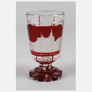 Biedermeier Ansichtenglas Stralsund