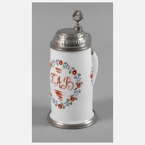 Milchglaskrug Biedermeier