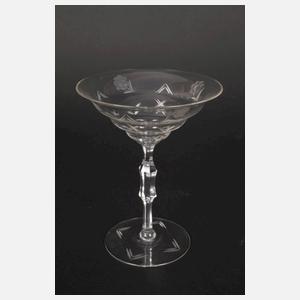 Sechs Sektschalen Art déco