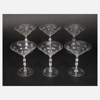 Sechs Sektschalen Art déco111