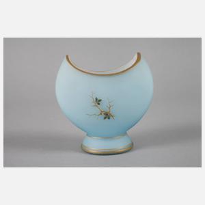 Milchglasvase mit asiatischem Reiherdekor