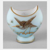 Milchglasvase mit asiatischem Reiherdekor111