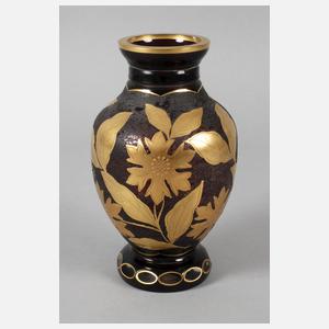 Ätzglasvase Art déco