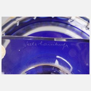 Val St. Lambert Fußschale mit Figurenfries