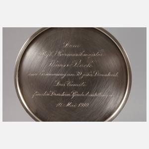 Große Glaskanne mit Silbermontierung