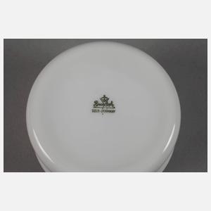 Rosenthal sechs Tassen mit Silbermontur