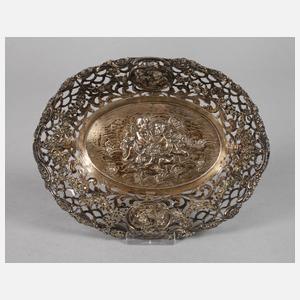 Silberschale mit Engelsmotiven