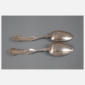 Silber Paar Vorlegelöffel Holland